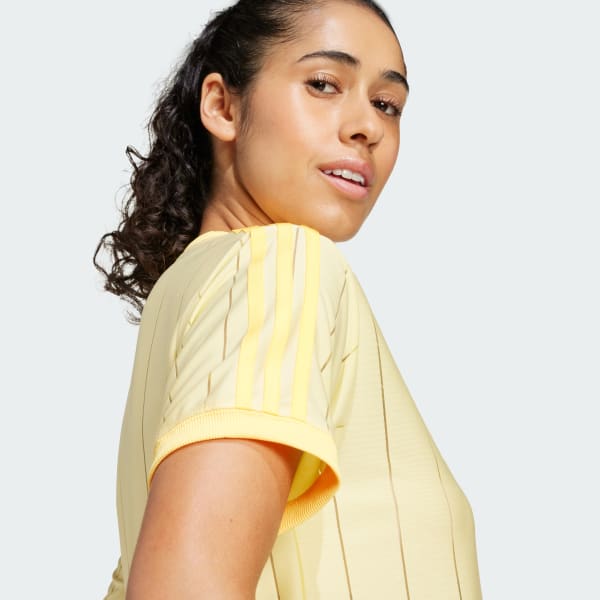 ★ adidas★ Stripe Tee Almost Yellow KB8356 adidas Originals Stripe Tee - Multicolor | Free Shipping