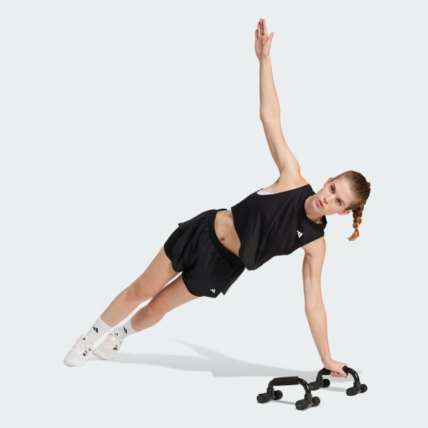 Black Train Essentials Boxy Workout Tank Top