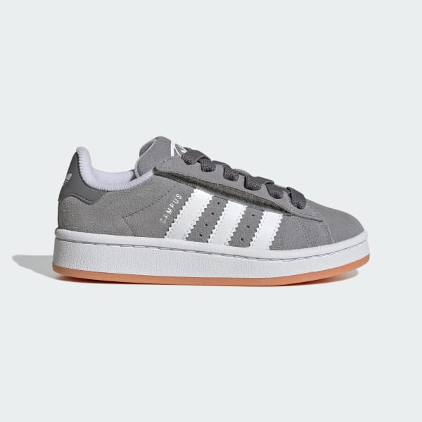Grey Campus 00s Comfort Closure Elastic Lace Shoes Kids