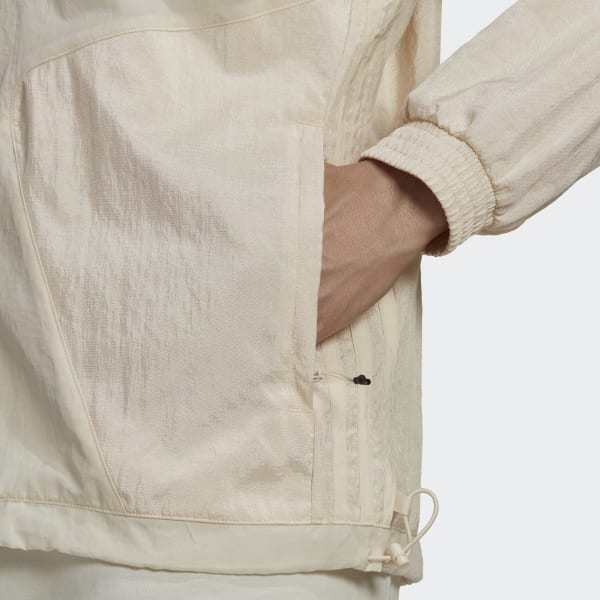 Beige Reveal Material Mix Track Jacket RF225