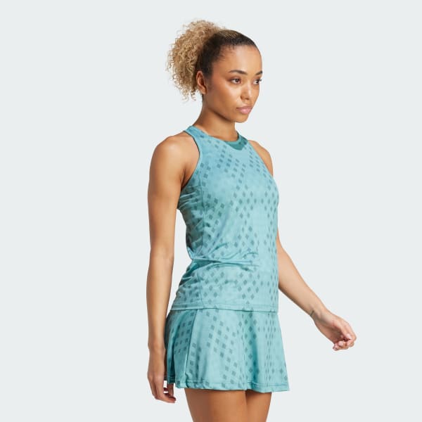 Turquesa Regata com Estampa Club Tennis Climacool