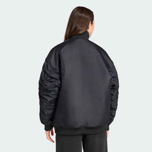 Black Firebird Oversized Bomber Jacket