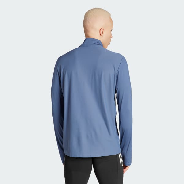 adidas Own the Run Half-Zip Jacket - Blue | Free Shipping with adiClub ...