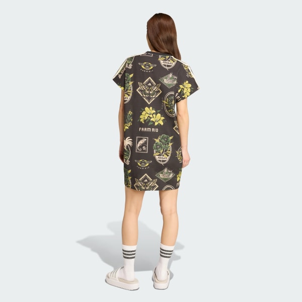 Schwarz adidas X FARM Commercial Kleid