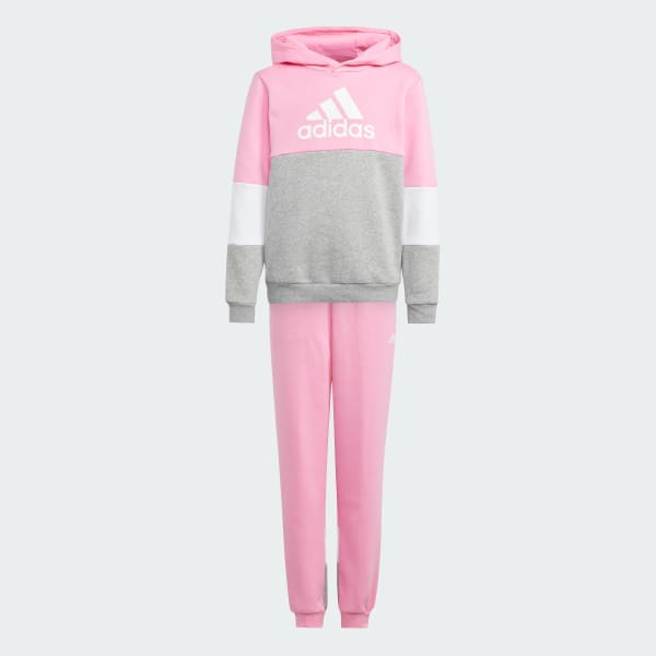 Childrens pink adidas tracksuit hot sale