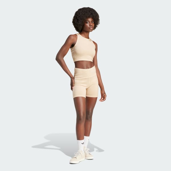 Beige Essentials+ Crop Tanktop