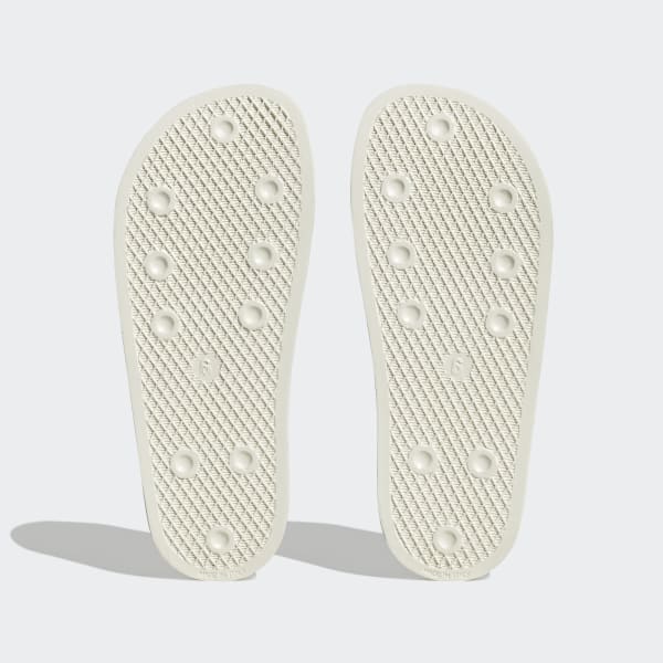 White Adilette Slides
