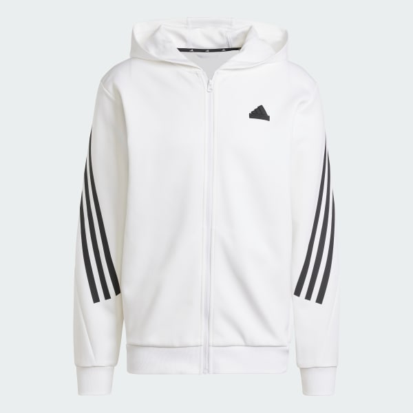 adidas Future Icons 3 Stripes Full Zip Hoodie White adidas Singapore
