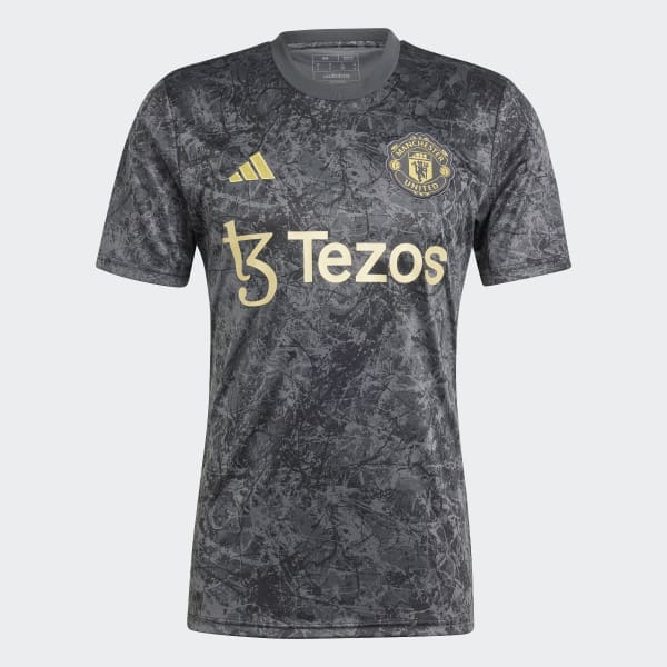 Camisa Pré-Jogo Manchester United Stone Roses - Preto adidas