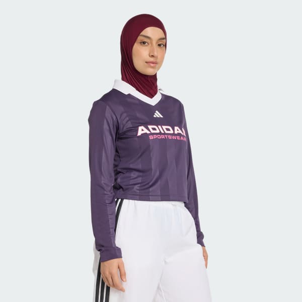 Purple Tiro Long Sleeve Polo Tee