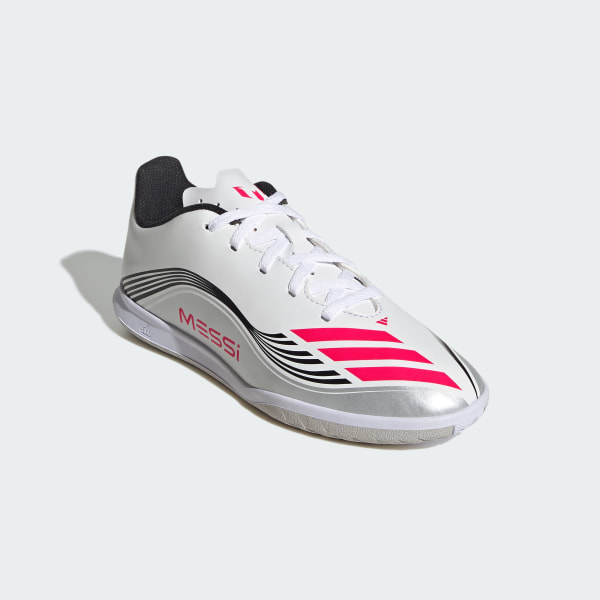 สีขาว รองเท้าฟุตบอล F50 Messi Club Indoor สำหรับเด็ก