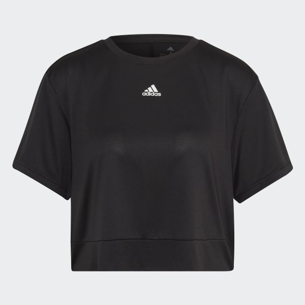 Black AEROREADY Studio Loose Crop T-Shirt CT354