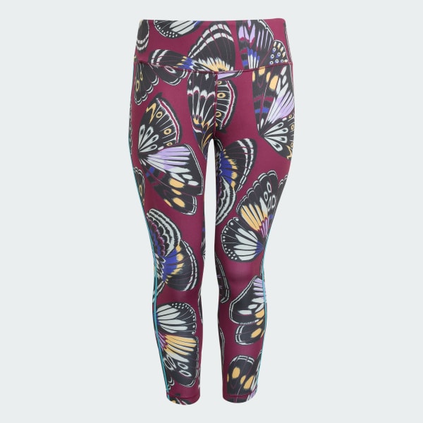 adidas x FARM 7/8 Leggings (Plus Size) - Burgundy | Free