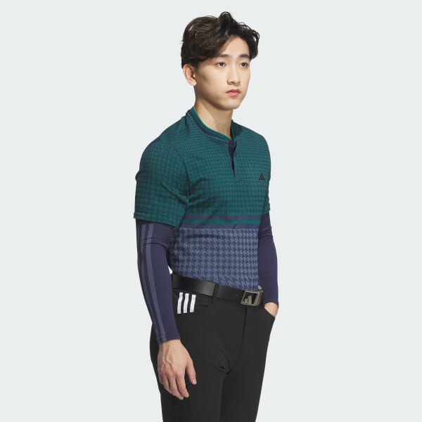 Blue Primeknit Seamless Short Sleeve Polo Shirt