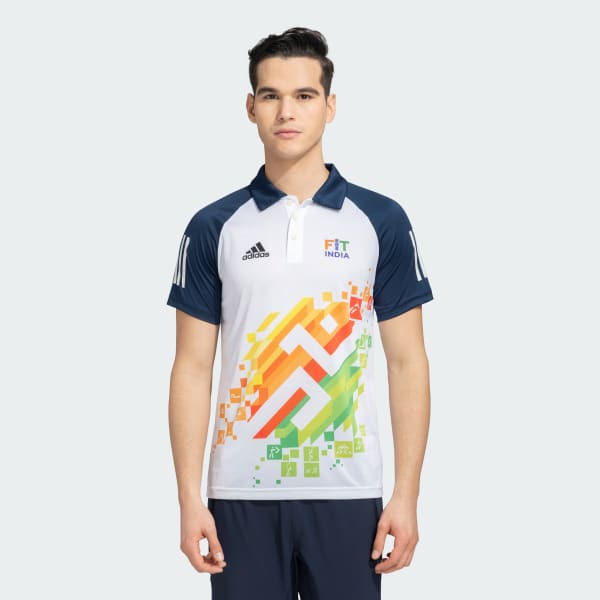 Adidas khelo sale india t shirt