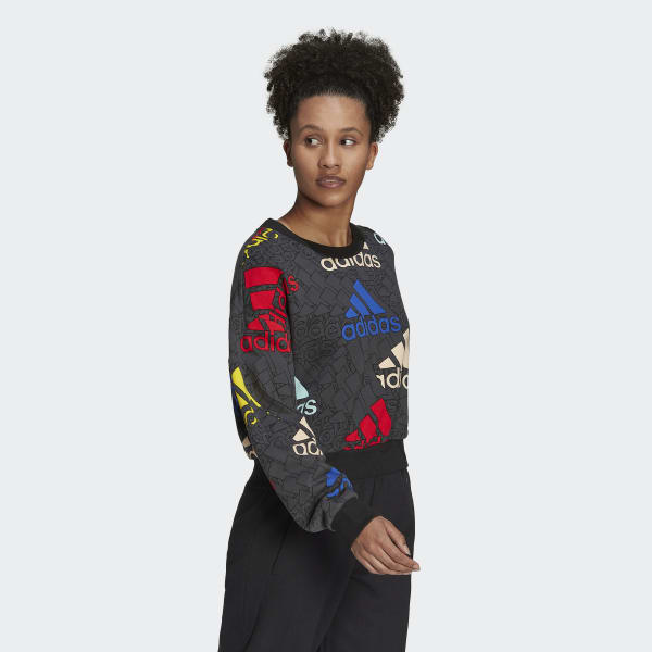Gra Essentials Multi-Colored Logo Crop Sweatshirt Y7746