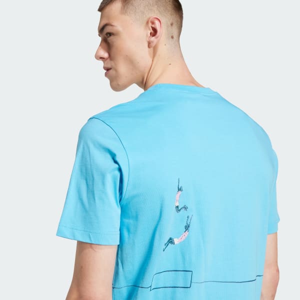 アディダス アディダス オリジナルス 半袖Tシャツ - ブルー