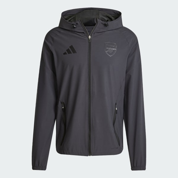 Grau FC Arsenal Tiro 25 Competition Vis Tech Travel Jacke
