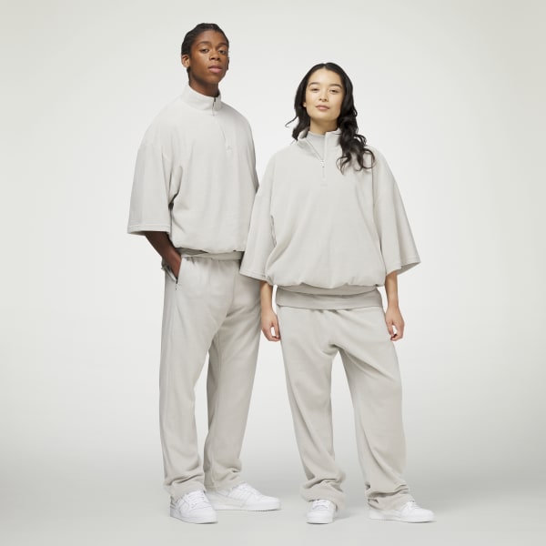 Grey 바스켓볼 벨루어 하프집 스웨트셔츠