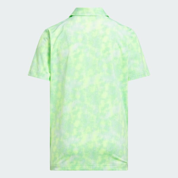 สีขาว เสื้อโปโลพิมพ์ลายเนื้อผ้ามีผิวสัมผัส Performance สำหรับเด็ก