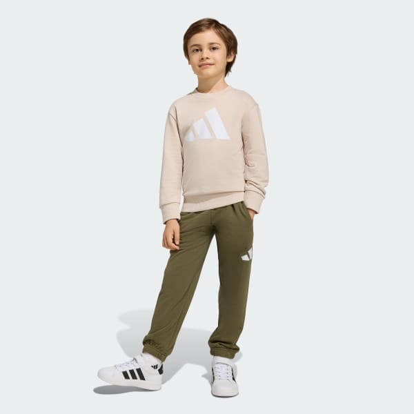 Beige Conjunto Jogger Essentials para niños