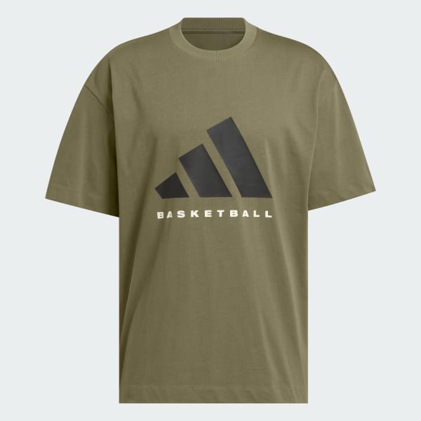 Groen adidas Basketball T-shirt (Uniseks)