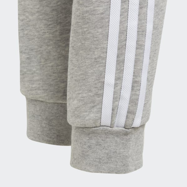 Grey White Stripe Cuff Bottom Tracksuit Set –