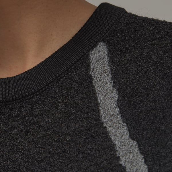 zwart Y-3 Classic Sheer Knit Crew Sweatshirt AT140