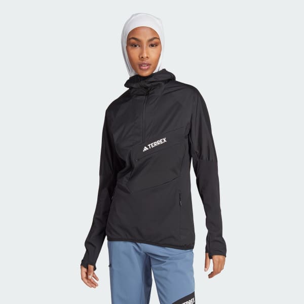 Giacca Techrock Ultralight 1 2 Zip Hooded Fleece Nero adidas adidas Italia