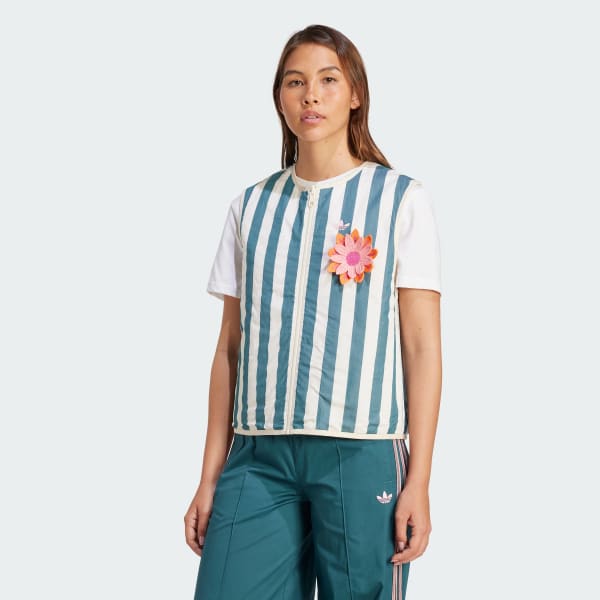 Hvit adidas Originals Summer Glow Reversible Vest