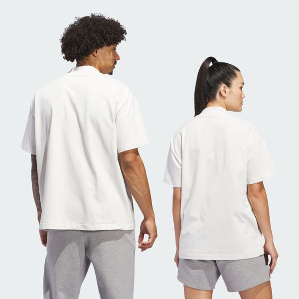 White adidas Basketball Tee