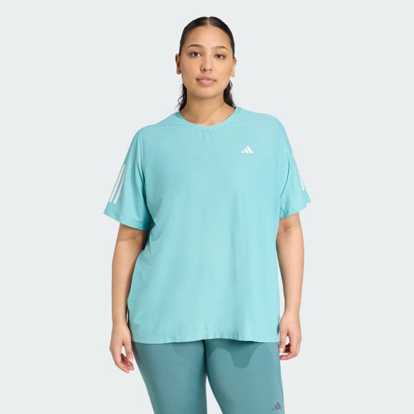 tyrkysová Tričko Own The Run (plus size)