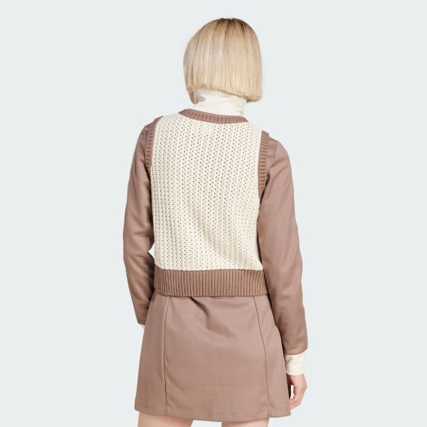 White Adicolor Knitted Vest