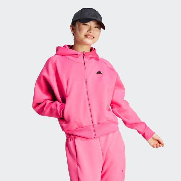 adidas Z.N.E. Full-Zip Hoodie - Pink | adidas Canada