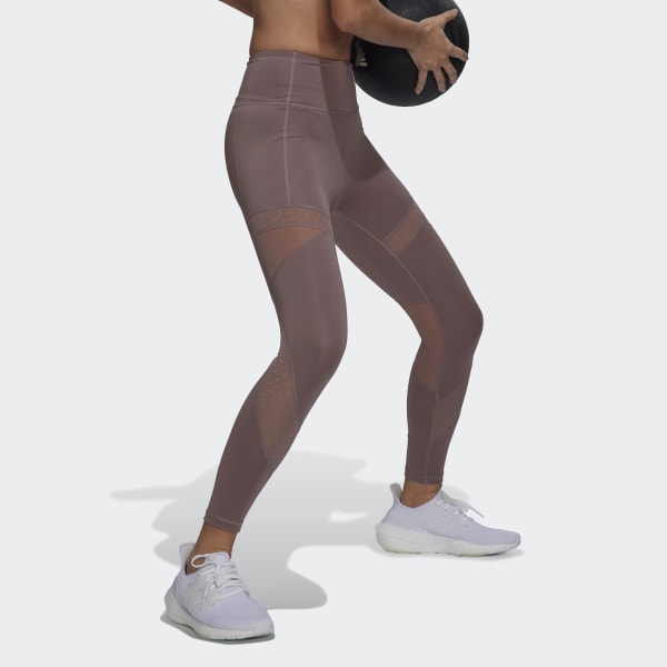 Μωβ adidas Circuit High-Waisted 7/8 Mesh Leggings
