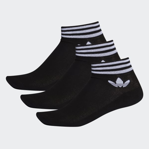 Schwarze und weiße Trefoil Ankle Socken, 3 Paar | adidas Deutschland