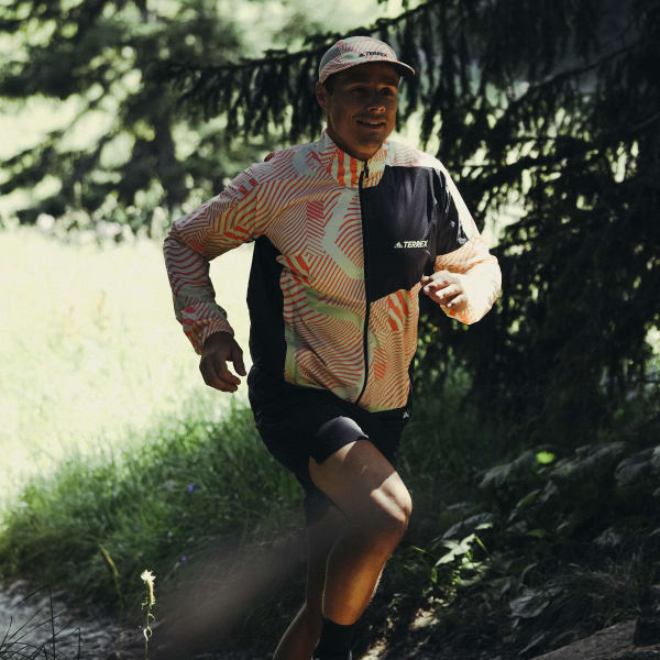 zelená Bunda Terrex Trail Running Printed Wind JMM04