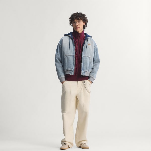 Niebieski KURTKA DENIM PADDED