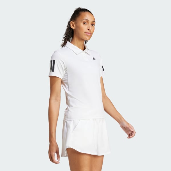 White Club Tennis Climacool 3-Stripes Polo Shirt