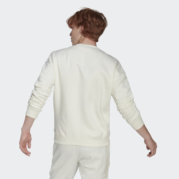 Blanc Sweat-shirt ras-du-cou en molleton MCE02