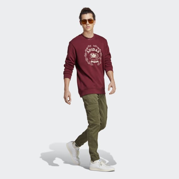 Burgundy Graphics Archive Crew Sweatshirt