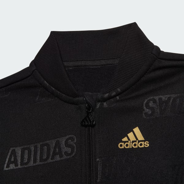 Adidas black and gold jacket outlet