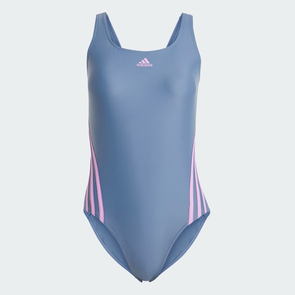 Azul Bañador adidas 3 bandas