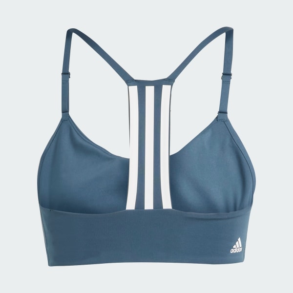 Light support sports bra, blue, Adidas Performance