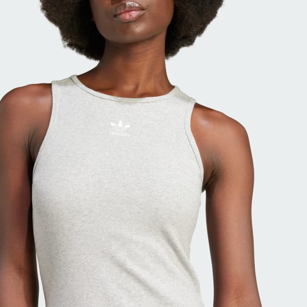 ☆Adidas☆Originals Essentials Rib Tank Dress Grey adidas Essentials Rib Tank Dress - Grey | Free Shipping with