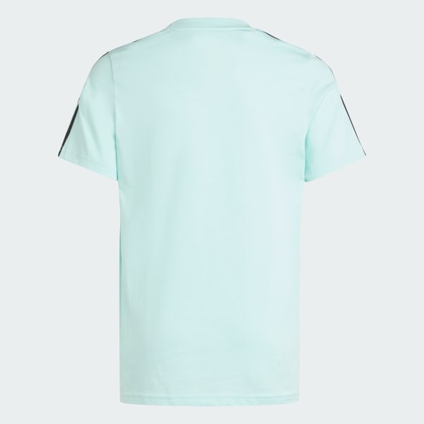 Turquesa Camiseta Algodão Essentials 3-Stripes