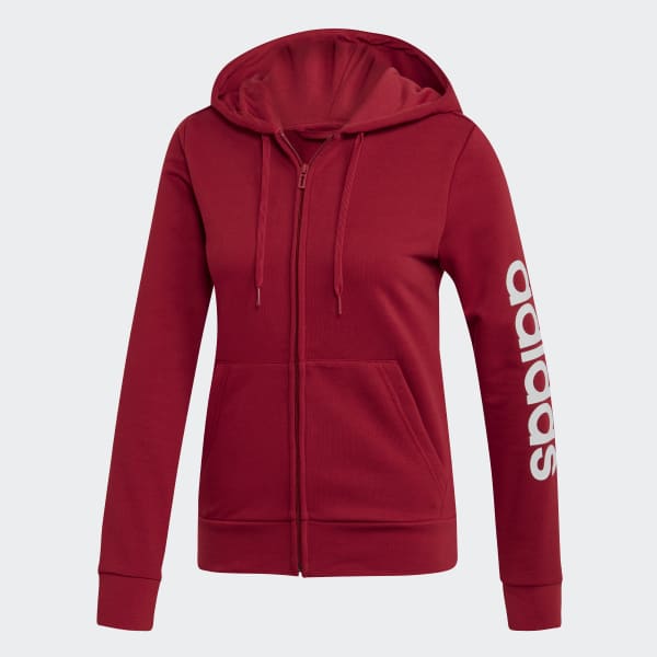 adidas essentials linear full zip hoodie