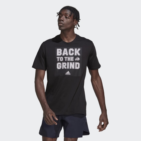 Negro Polera de Entrenamiento de Fuerza AEROREADY Estampada RG784