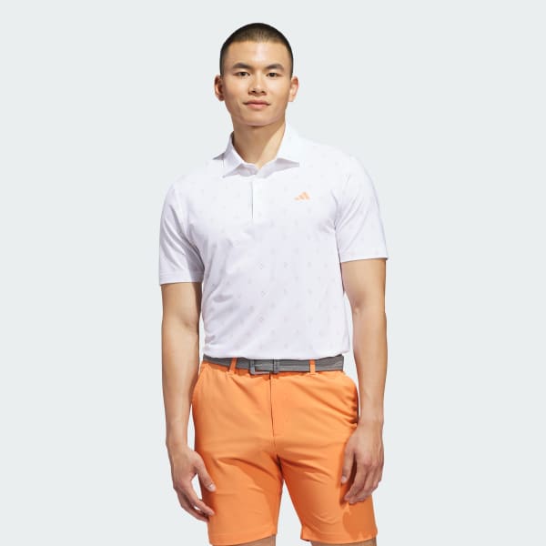 Hvit ULTIMATE365 ESSENCE PRINT CLIMACOOL POLOSKJORTE