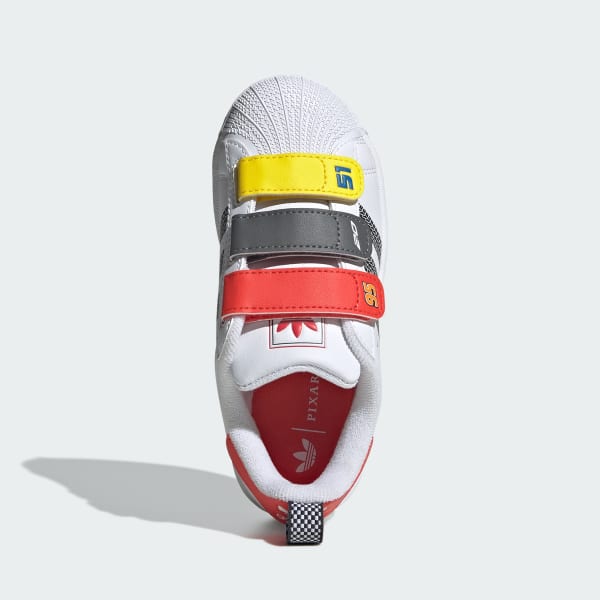 Blanco Zapatillas con Cierre adidas Pixar Cars Superstar II Comfort Niños
